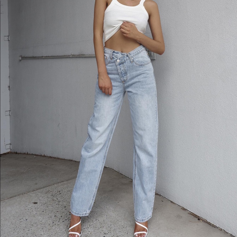 PRINCESS POLLY HOLLY ASYMMETRIC STRAIGHT LEG JEAN